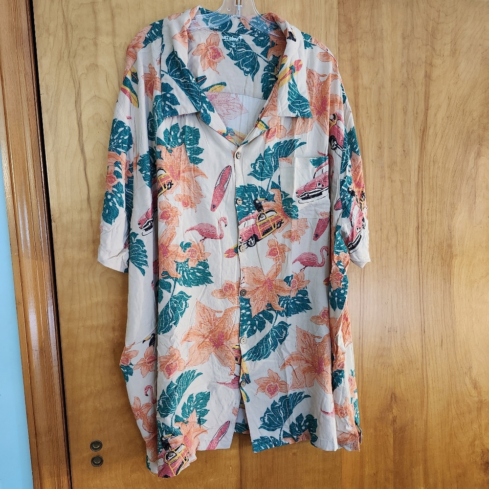 5XL Tropical Button-Up Shirt, By KS Island.